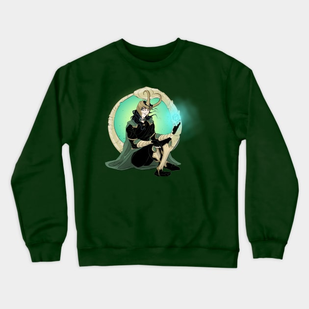 Mischief Maker Crewneck Sweatshirt by Drea D. Illustrations